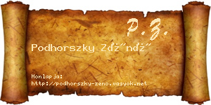Podhorszky Zénó névjegykártya